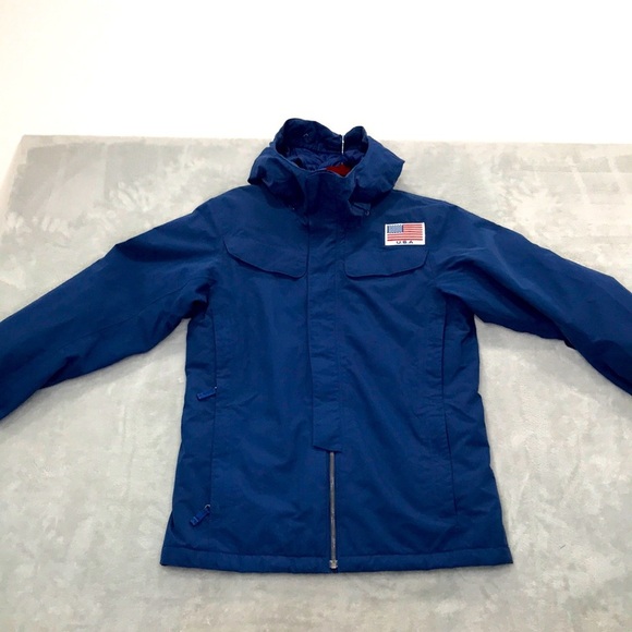Women's The North Face HyventHooded JacketUS Flag Patch Size M